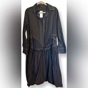 NWT By Nancy Black Button Bubble Hem Dress